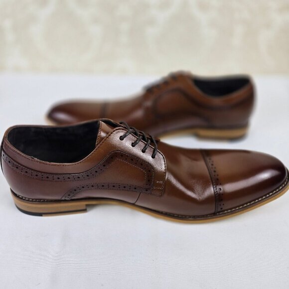Stacey Adams Size 16M Brown Dickinson Cap Toe Oxfords Leather Office Career NWT main image 11